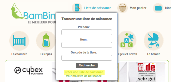 creer sa lite de naissance bambinou creation liste de naissance bambinou