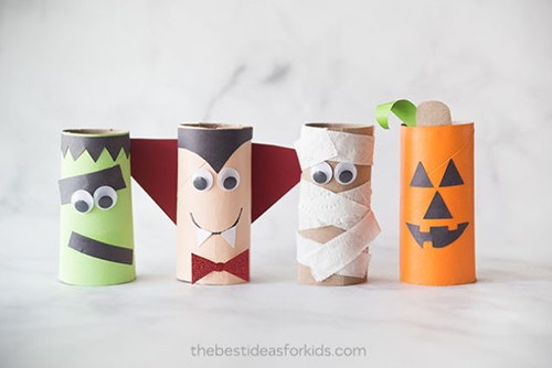 Diy Quatuor Dhalloween En Rouleaux De Papier Toilette